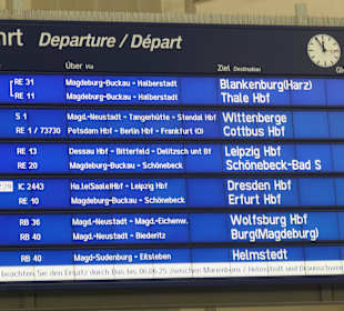 Am Hauptbahnhof von Magdeburg