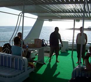 Briefing auf dem Tauchboot
