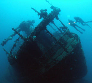 Das berühmte Wrack der SS Thistlegorm