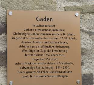 Die Gaden bei der Kirche von Schnackenwerth