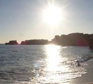 Sonnenuntergang bei Praia da Coelha (Hasenstrand)