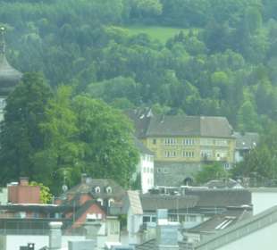 Aussicht vom Vorarlberg Museum zur Altstadt