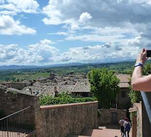 Ausblick auf die toskanische Landschaft
