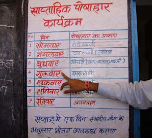 Hanumant erklärt den Speiseplan der Woche