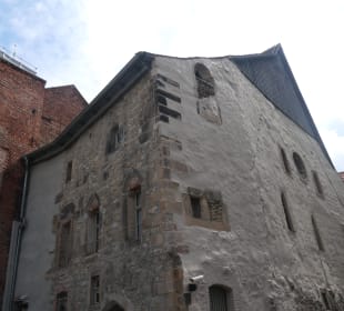 Erfurt, Waagegasse: Blick zur Alten Synagoge