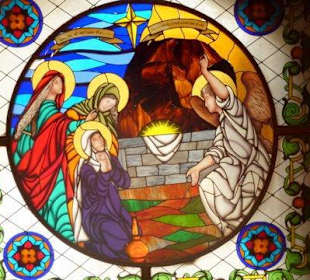 Eingangsschiebetür zur Kreuzkirche