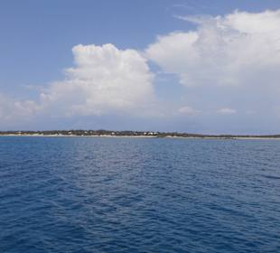 Bootsfahrt zu Chrissi Island