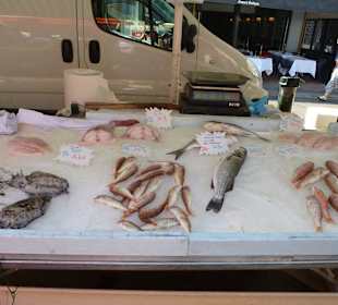Frischer Fisch gab es auch