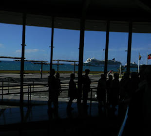 Hier fährt die Seilbahn nach Monte ab