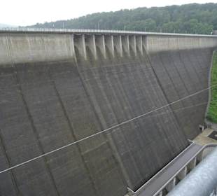 Blick auf die Staumauer Rappbode