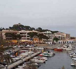 Ausblick Hafen von Terrasse Es Port (gutes Essen)