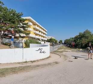 Ende von Lido dei Pini nur Radfahren