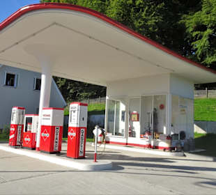 Historische Tankstelle im Freilichtmuseum