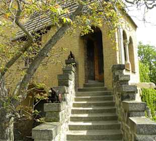 Aufgang zum Burgcafe Roseburg