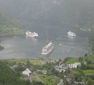 Blick zum Geirangerfjord
