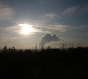 Dampf vom Braunkohlewerk