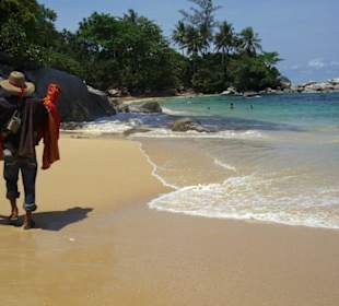 Strandverkäufer geben ihr bestes..