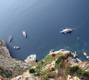 Rejs statkiem - widok ze wzgórza Kale