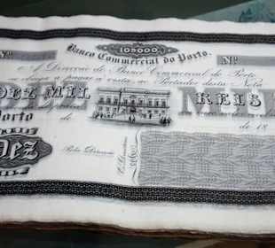 Scheck für den Weinhändler