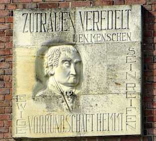 Inschrift auf dem Borkener Rathausturm