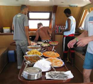 Mahlzeit nach dem Schnorcheln