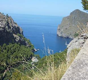 Blick von der Straße in die Bucht Sa Calobra