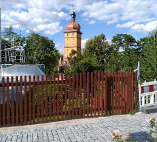 Blick vom Parkplatz zur Altstadt