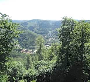 Blick vom Bismarckturm auf das Hotel