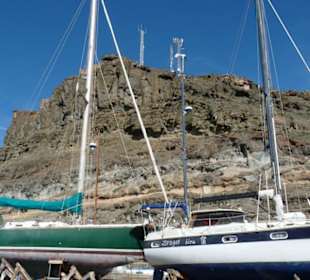 Yachten auf dem Trockendock