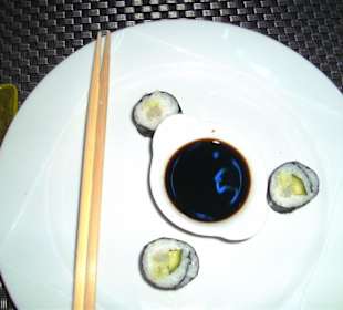 Sushi Vorspeise an der Marina