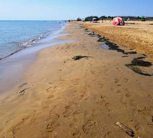 Entlang am Strand