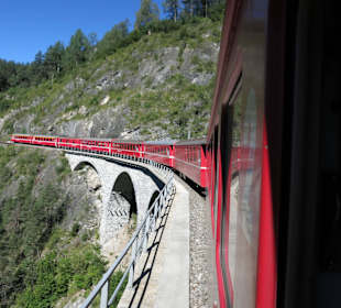 Anreise mit RhB, Landwasserviadukt