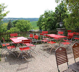 Biergarten über Würzburg