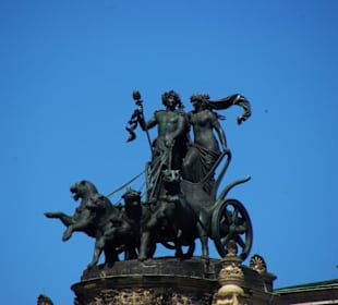 Auf dem Dach das Gespann