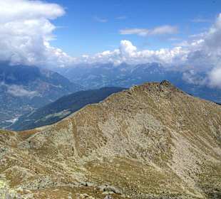 Blick von der Hochwart zum Naturnser Hochjoch