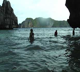 Auf dem Weg zur Small Laggon bei Ebbe