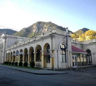 Sicht aufs Restaurant im Bahnhofsgebäude