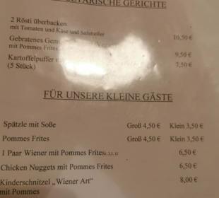 Speisekarte