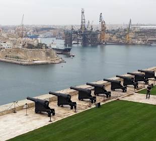 Aussicht von Valetta, Ende der Einkaufsstraße