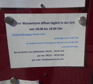 Informationen zum Wasserturmbesuch