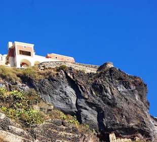 Santorin selbst im Bild Landschaft, Stadt