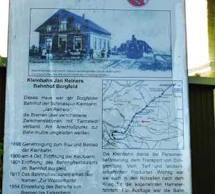 Infotafel zum Bahnhof Borgfeld