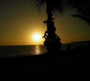 Sonnenuntergang an der Strandpromenade von Maspalomas