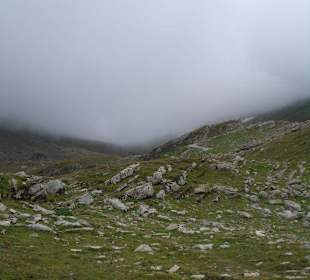 Der Nebel versperrte uns die Sicht 