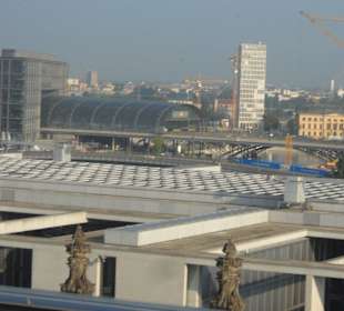 Blick von Reichstagsgebäude Richtung Hauptbahnhof