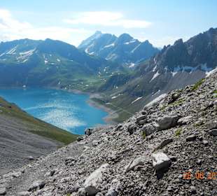 Widok na Jezioro Lünersee