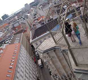 Ein Blick vom Nordturm nach unten