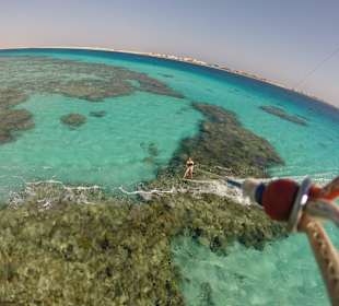 Kiten bei Tobia Island