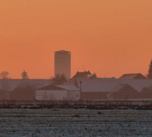Abendrot beim Wasserturm