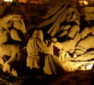 Weihnachtskrippe aus Sand 2018 in Las Palmas